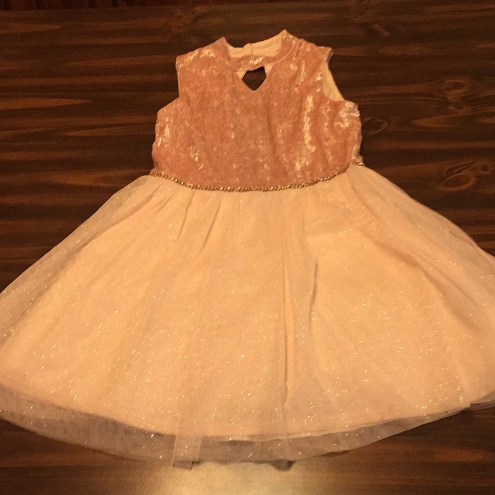 Girls Pink, Velvet Soft Top, Dress